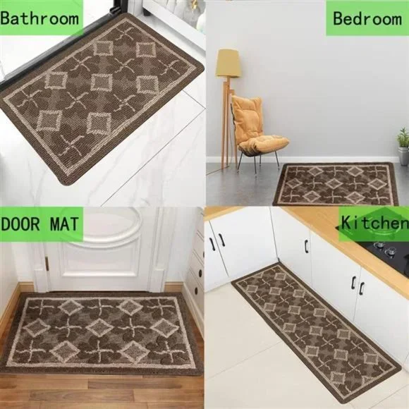 Magstonee Kitchen Rugs and Mats Non-Slip TPR Backing Mat for Kitchen